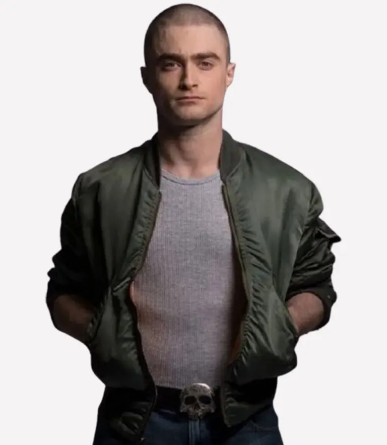 Imperium Daniel Radcliffe Bomber Jacket Imperium Daniel Radcliffe Green Bomber Jacket