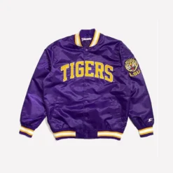 Starter Purple LSU Tigers Satin Jacket