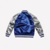 LA Dodgers Bomber Jacket Blue and Grey