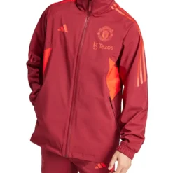 Manchester United adidas European Training Rain Burgundy Jacket
