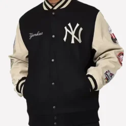 NY Yankees World Series Black Varsity Jacket