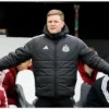 Newcastle United Eddie Howe Black Hooded Puffer Jacket