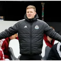 Newcastle United Eddie Howe Black Hooded Puffer Jacket