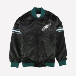 Philadelphia Eagles Track Black Bomber Jacket