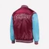 Philadelphia Phillies Burgundy Satin Jacket