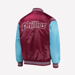Philadelphia Phillies Burgundy Satin Jacket