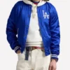 Polo Ralph Lauren LA Dodgers Blue Satin Varsity Jacket