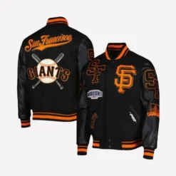 San Francisco Giants Mash Up Black Varsity Jacket