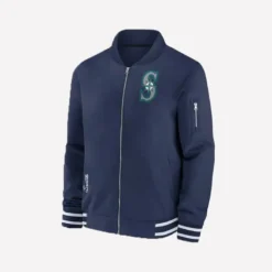 Navy Seattle Mariners Collection Dugout Bomber Jacket