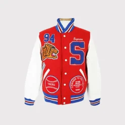 Supreme Tiger Logo Red Bomber Jacket