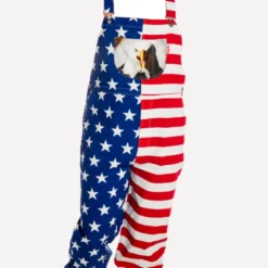 The Screaming Eagles American Flag Overalls