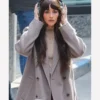 Verity Dakota Johnson Wool Coat Grey