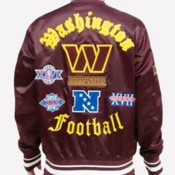 Washington Commanders Old English Varsity Jacket