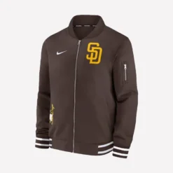 2025 San Diego Padres Brown Authentic Collection Bomber Jacket