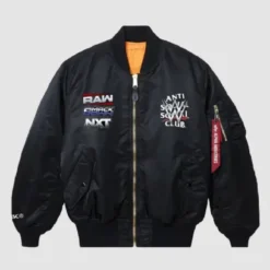 ASSC Anti Social Social Club x WWE Black Bomber Jacket