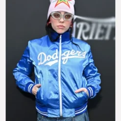 Billie Eilish Dodgers Blue Bomber Jacket