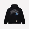 Mitchell & Nes Black Los Angeles Dodgers Logo Over Hoodie