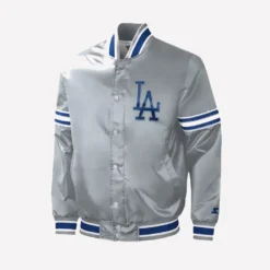 Gray Starter Slider Los Angeles Dodgers Bomber Jacket