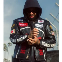 Vanson Larry Honda Racing Black Leather Jacket