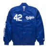 Los Angeles Dodgers 42 Blue satin Jacket
