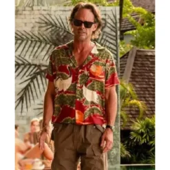 The White Lotus S03 Walton Goggins Crane Printed Shirt