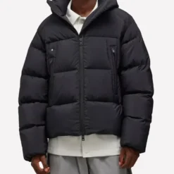 Y3 Black Puffer Jacket for Men