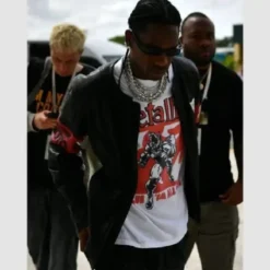 Travis Scott 2025 F1 Miami GP Yohji Yamamoto Pour Homme x Dainese Leather Jacket