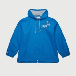 Blue Dodgers Coaches Hooded Windbreaker Jacket
