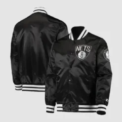 Brooklyn Nets The Diamond Classic Starter Black Varsity Jacket