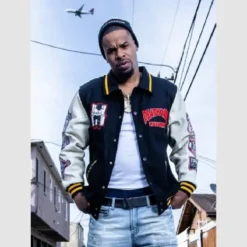 Death Row Records Patched Black & White Varsity Jacket