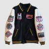Death Row Records Patched Varsity Black & White Jacket