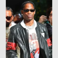 F1 Grand Prix of Miami Travis Scott Black Leather Jacket
