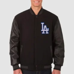 Los Angeles Dodgers Varsity Full-Zip Black Jacket