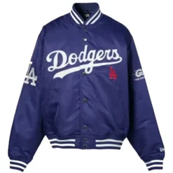 Los Angeles Dodgers x GR8 Satin Blue Varsity Jacket