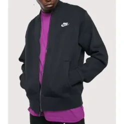 Nike Club Mens Black Bomber Jacket