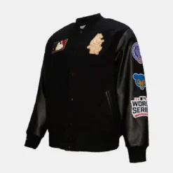 NFL Men’s Chicago Cubs Mitchell & Ness Black Blackout Varsity Jacket