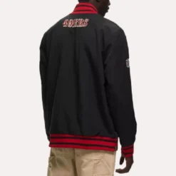 San Francisco 49ers Nike Sideline Coach Black Full-Zip Bomber Jacket