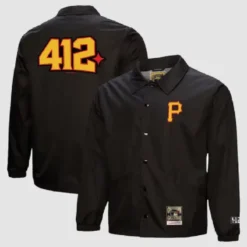 Mens Pittsburgh Pirates Mitchell & Ness x 412 Coaches Jacket
