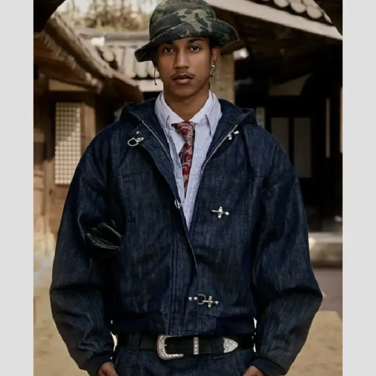 Shinzo Okayama 15oz Raw Japanese Denim Clasp Jacket