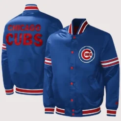 Chicago Cubs Midfield Satin Varsity Jacket