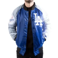 Los Angeles Dodgers Satin Tri-Color Varsity Jacket