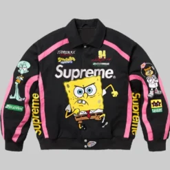 Supreme SpongeBob SquarePants Black Jacket Jeff Hamilton