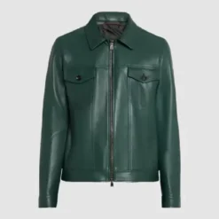 TV Show American Idol S23 Luke Bryan Green Leather Jacket