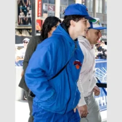 Oversized Timothée Chalamet Knicks Hooded Jacket