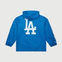 Unisex Los Angeles Dodgers Coaches Full-Snap Hooded Windbreaker Blue Jacket