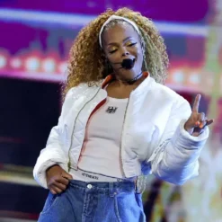 AMA Janet Jackson 2025 White Cropped Jacket