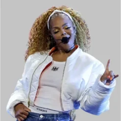 2025 American Music Awards Janet Jackson White Satin Jacket