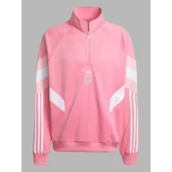 Adidas Inter Miami CF Originals Half-Zip Pink Crew Sweatshirt