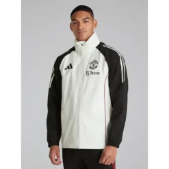 Adidas Manchester United Tiro 24 Rain Jacket White