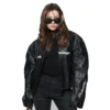 Lamborghini Balenciaga Automobili Black Leather Racer Jacket